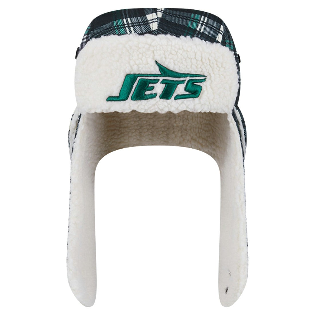 New York Jets New Era Sideline Plaid Sherpa Trapper Hat