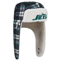 New York Jets New Era Sideline Plaid Sherpa Trapper Hat