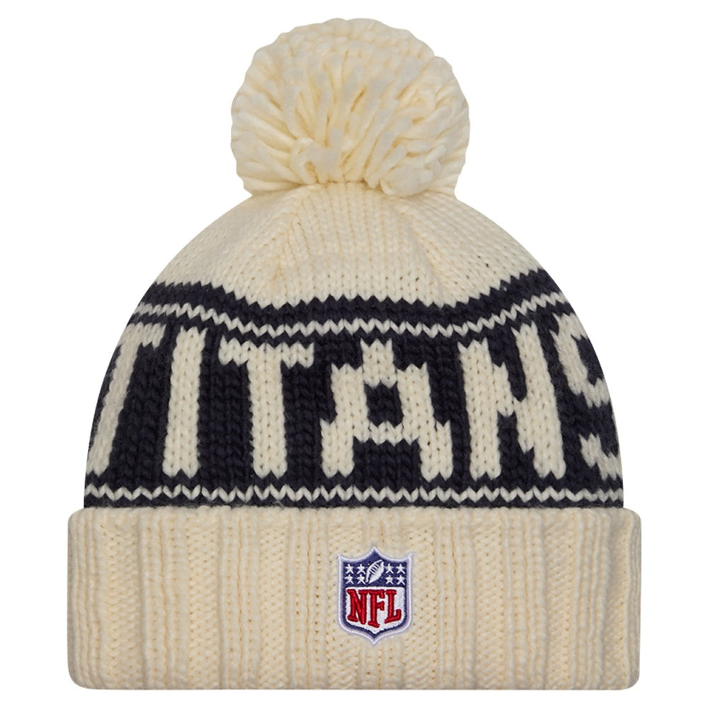 Tennessee Titans New Era Women's 2024 Sideline Cuffed Knit Hat with Pom