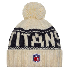 Tennessee Titans New Era Women's 2024 Sideline Cuffed Knit Hat with Pom