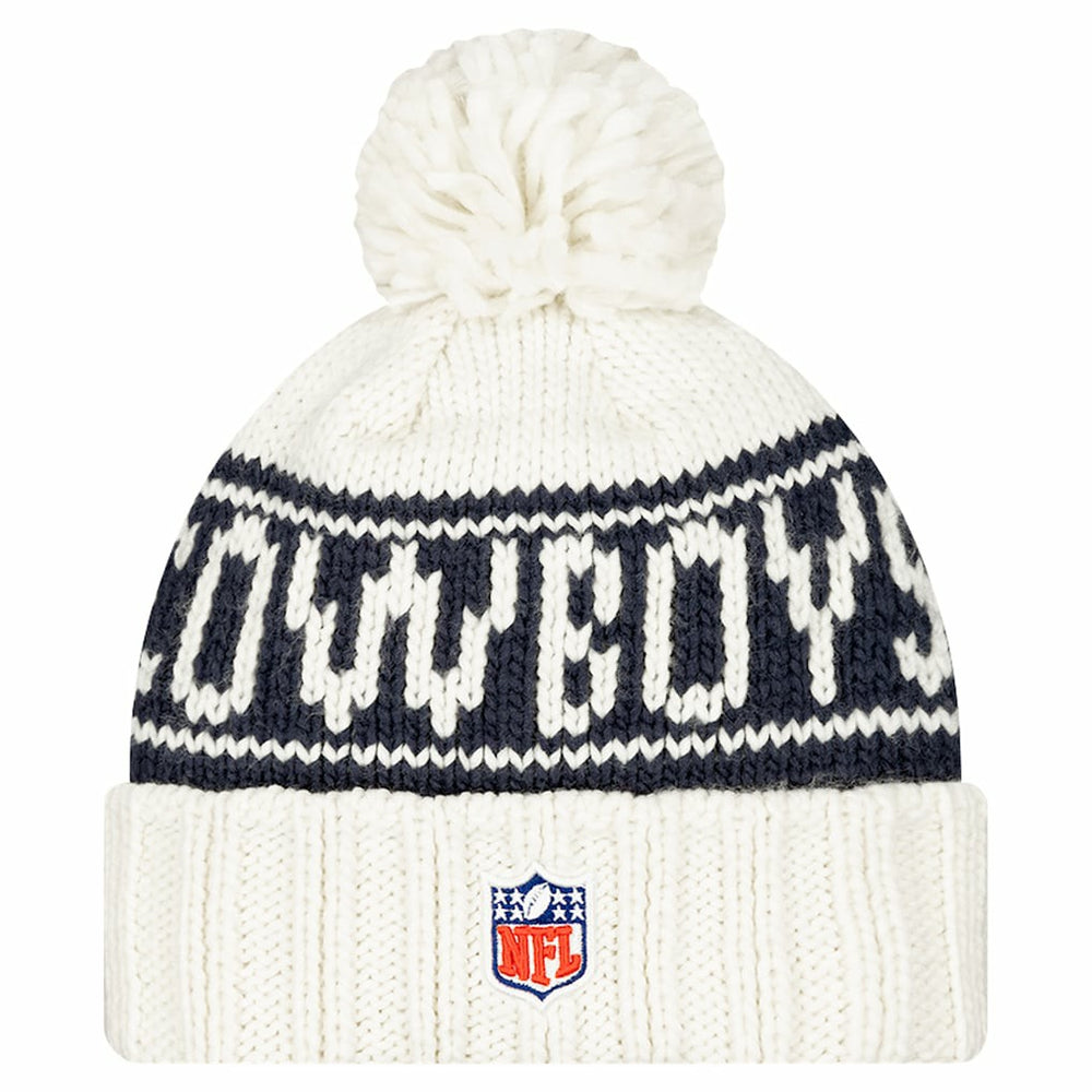 Dallas Cowboys New Era Women's 2024 Sideline Cuffed Knit Hat with Pom