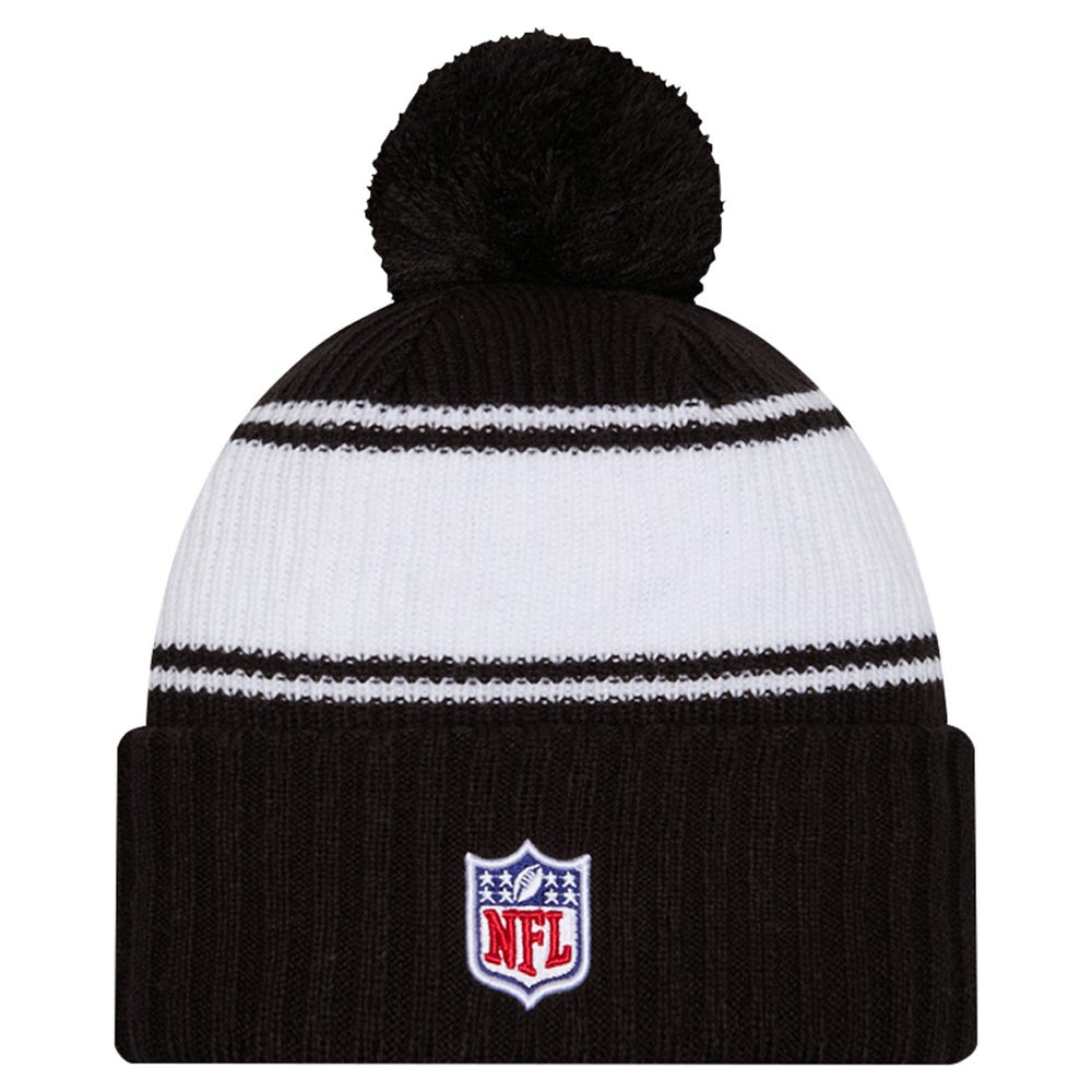 New York Jets New Era Youth 2024/25 Sideline Cuffed Knit Hat with Pom