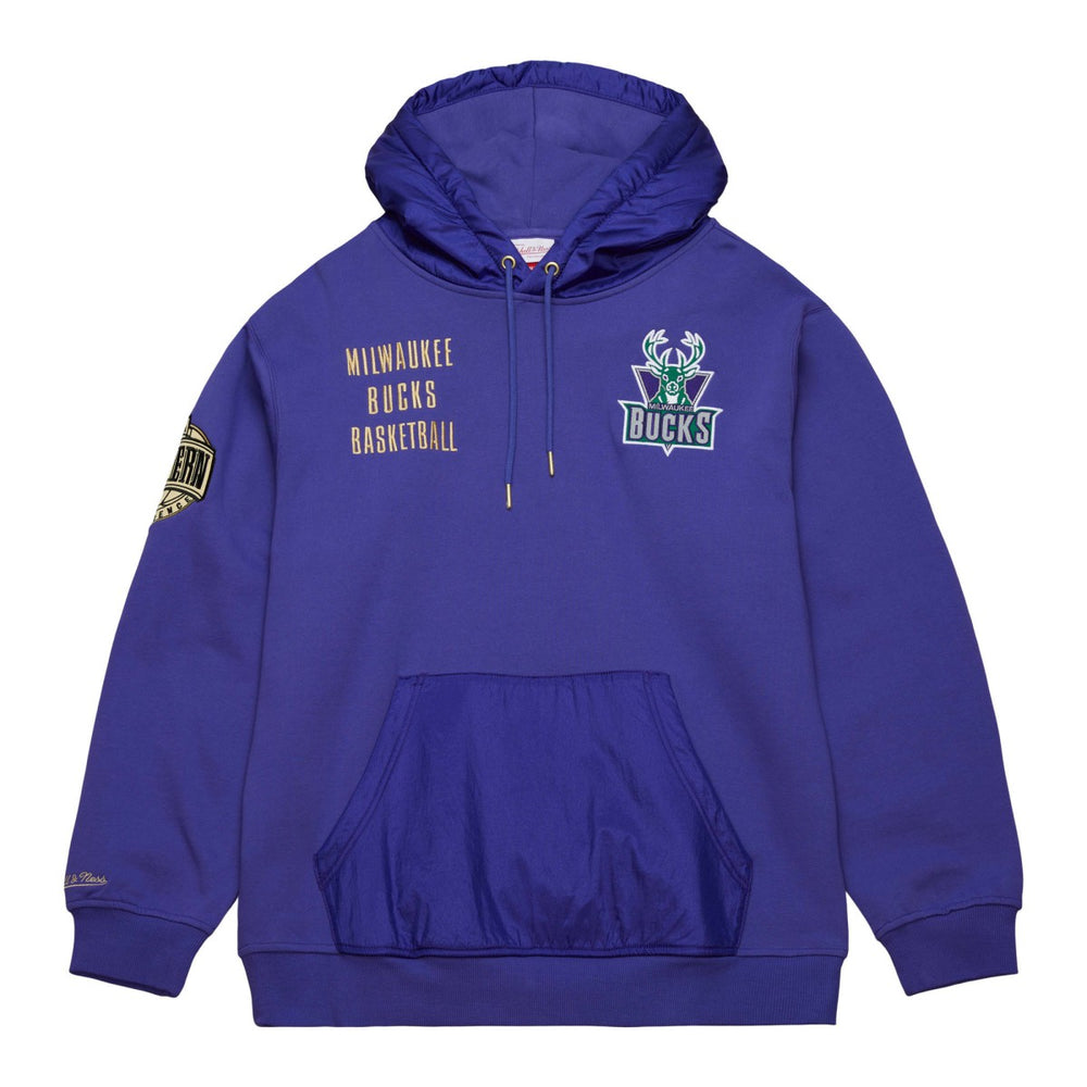 Milwaukee Bucks Team OG 2.0 Vintage Logo Fleece Pullover Hoodie New