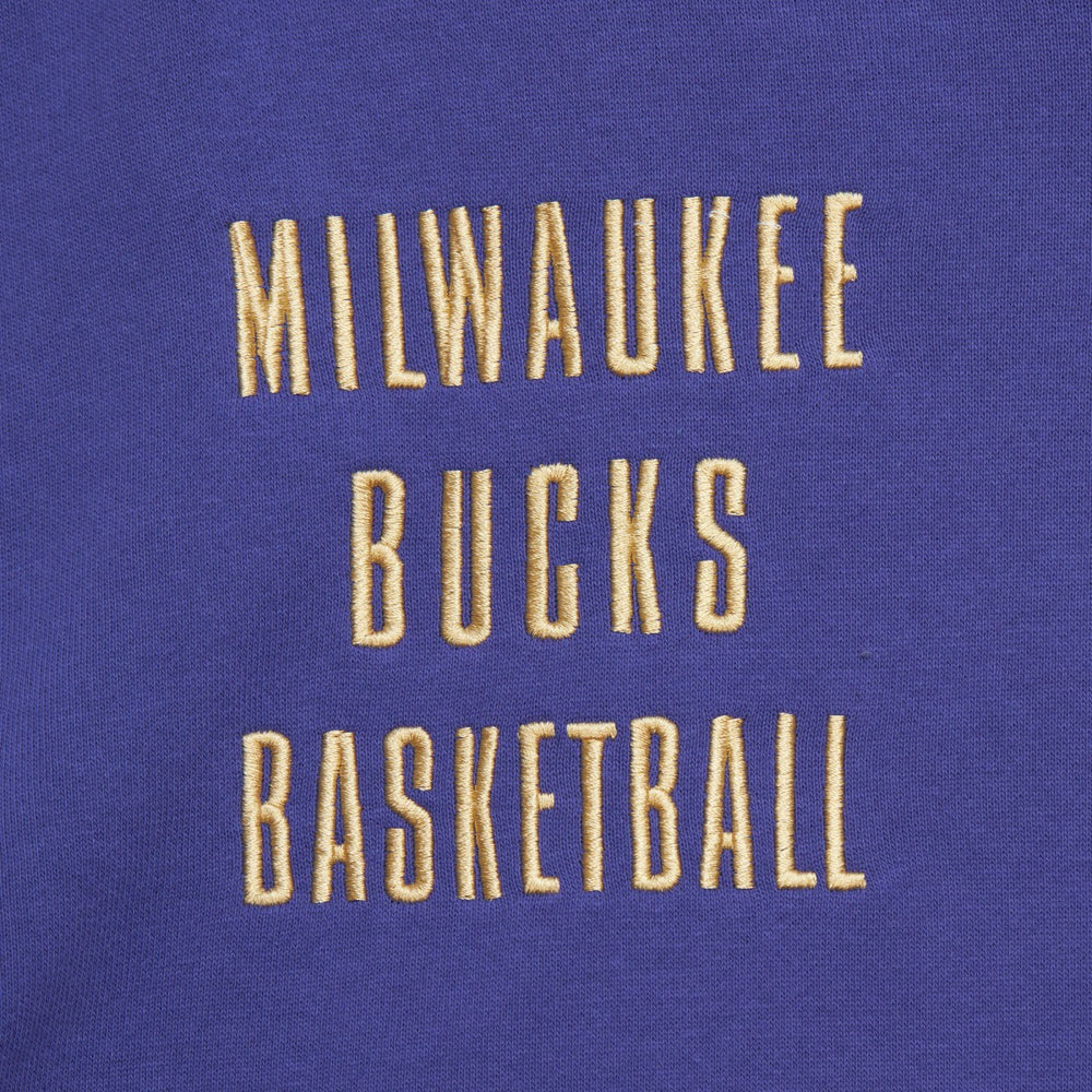 Milwaukee Bucks Team OG 2.0 Vintage Logo Fleece Pullover Hoodie New