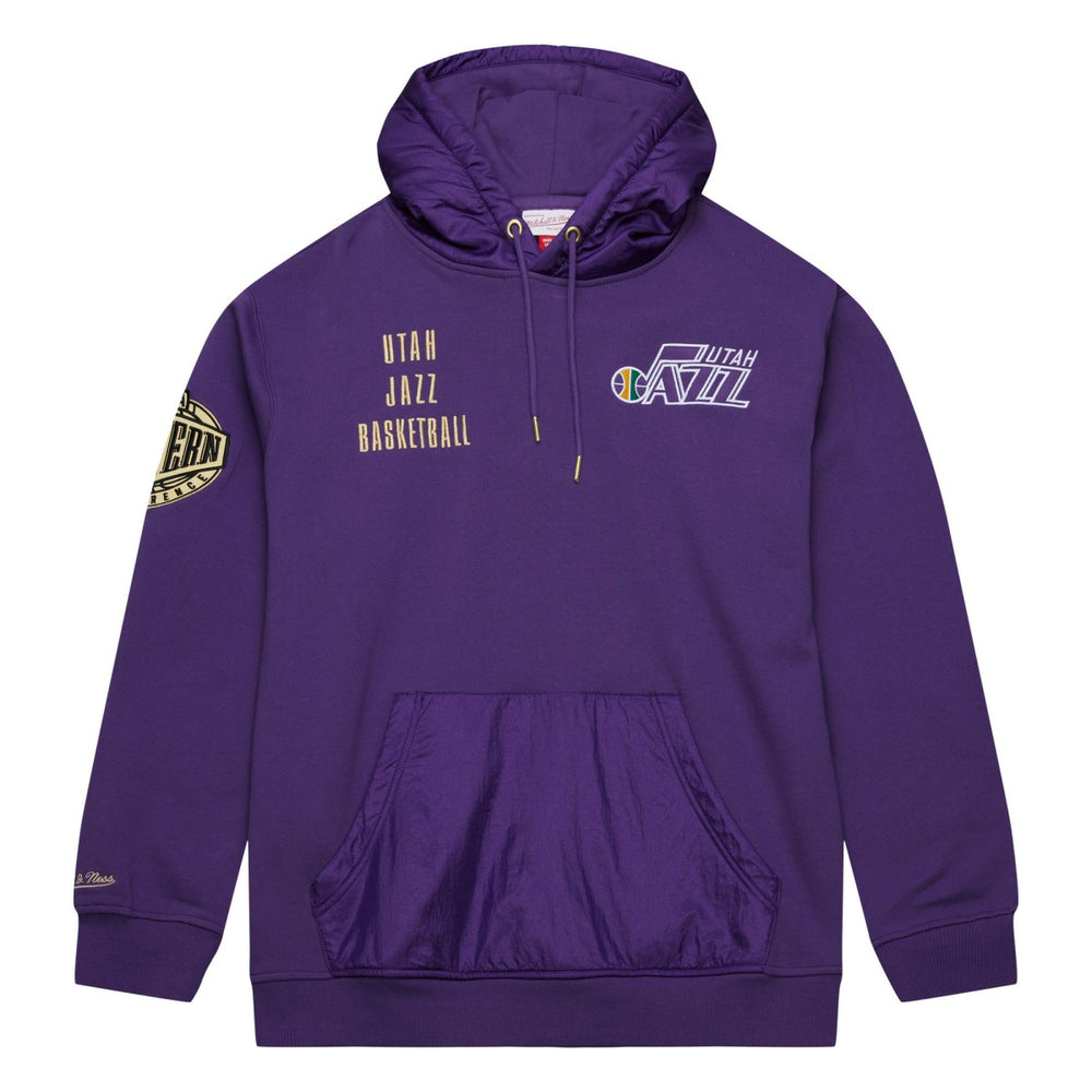 Utah Jazz Team OG 2.0 Vintage Logo Fleece Pullover Hoodie On Sale