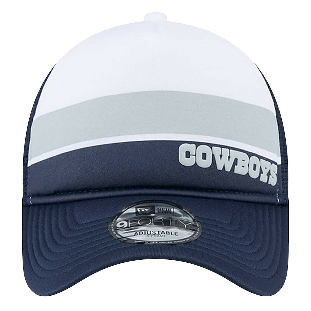 Dallas Cowboys New Era Sport Night Color Block 9FORTY A-Frame Trucker Adjustable Hat