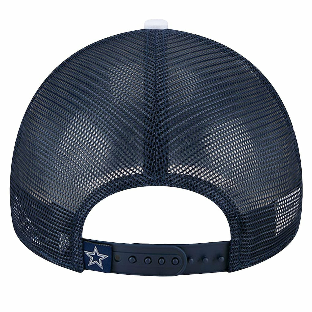 Dallas Cowboys New Era Sport Night Color Block 9FORTY A-Frame Trucker Adjustable Hat