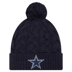 Dallas Cowboys New Era Women's Cable Knit Hat with Pom