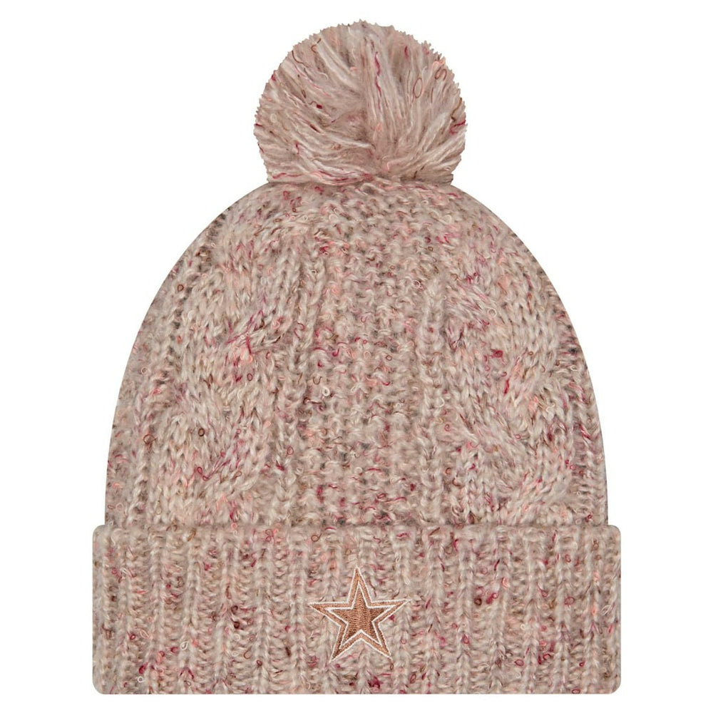 Dallas Cowboys New Era Women's Trendy Tone Cuffed Knit Hat with Pom