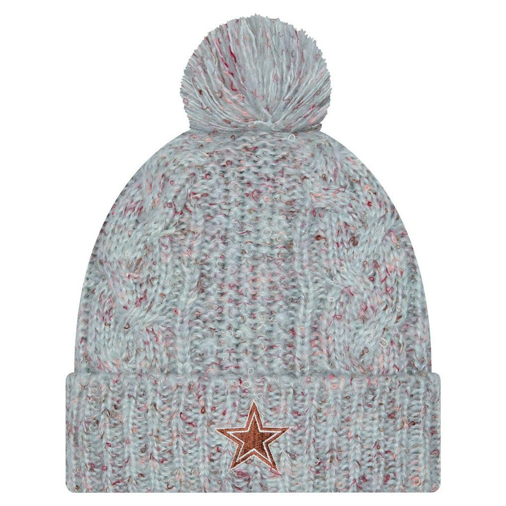 Dallas Cowboys New Era Women's Trendy Tone Cuffed Knit Hat with Pom