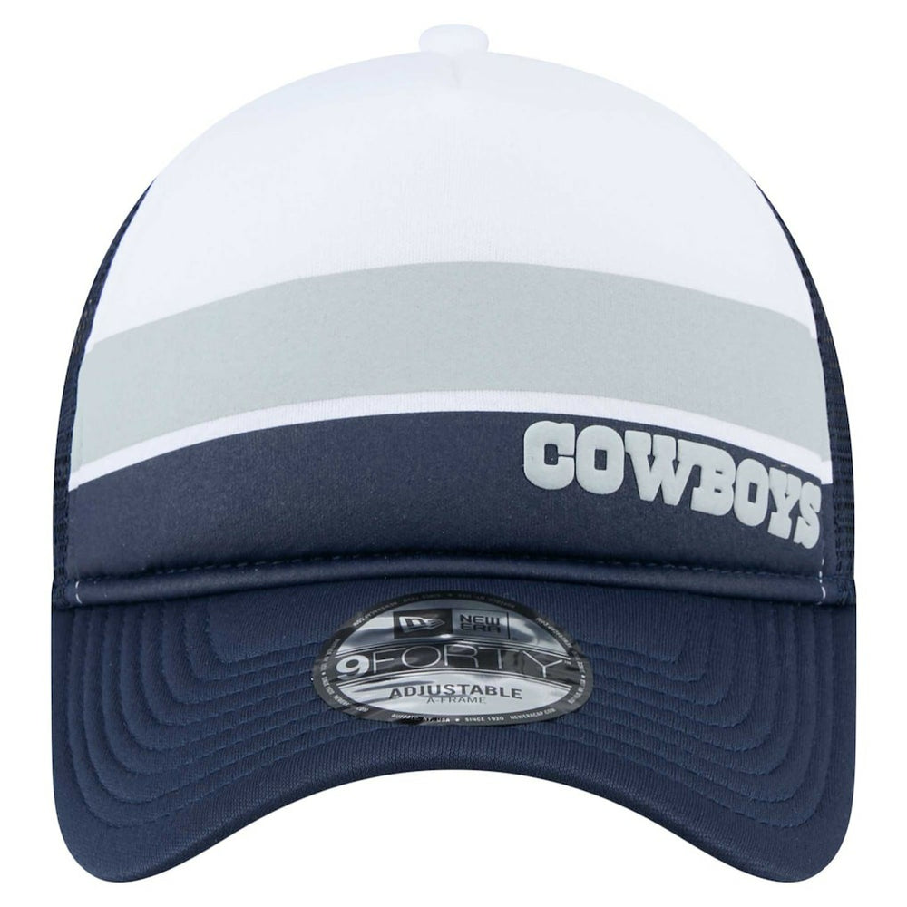 Dallas Cowboys New Era Youth Sport Night Color Block 9FORTY A-Frame Trucker Adjustable Hat
