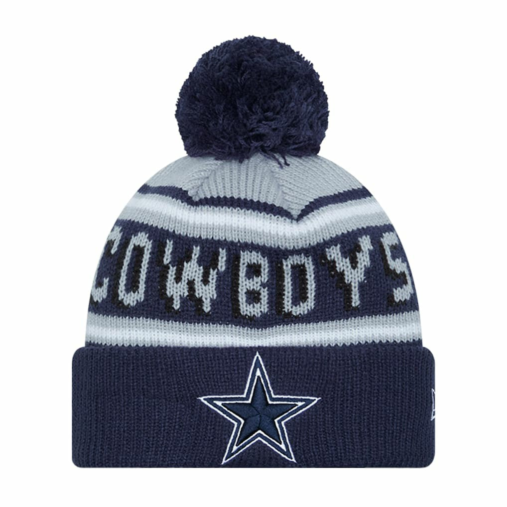 Dallas Cowboys New Era Preschool Main Wordmark Cuffed Knit Hat with Pom