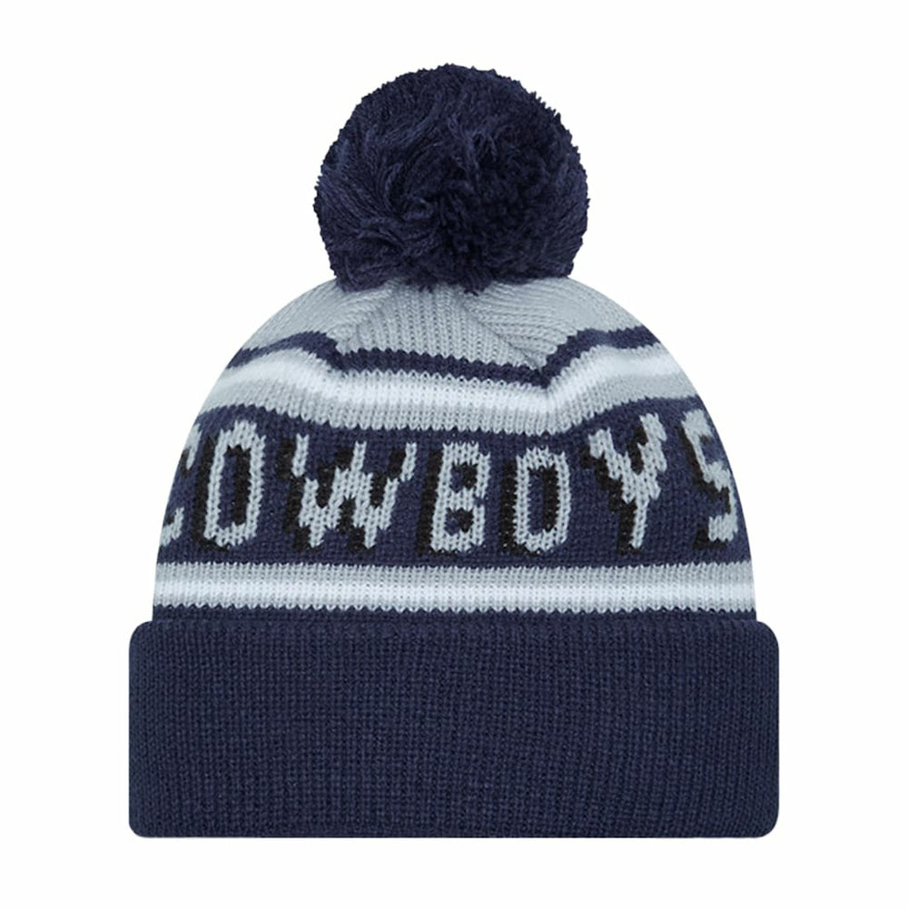 Dallas Cowboys New Era Preschool Main Wordmark Cuffed Knit Hat with Pom