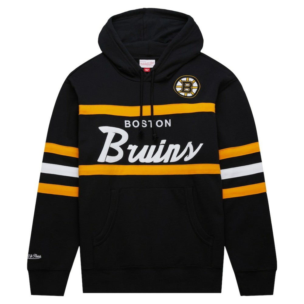 Boston Bruins Mitchell & Ness Head Coach Pullover Hoodie On Sale