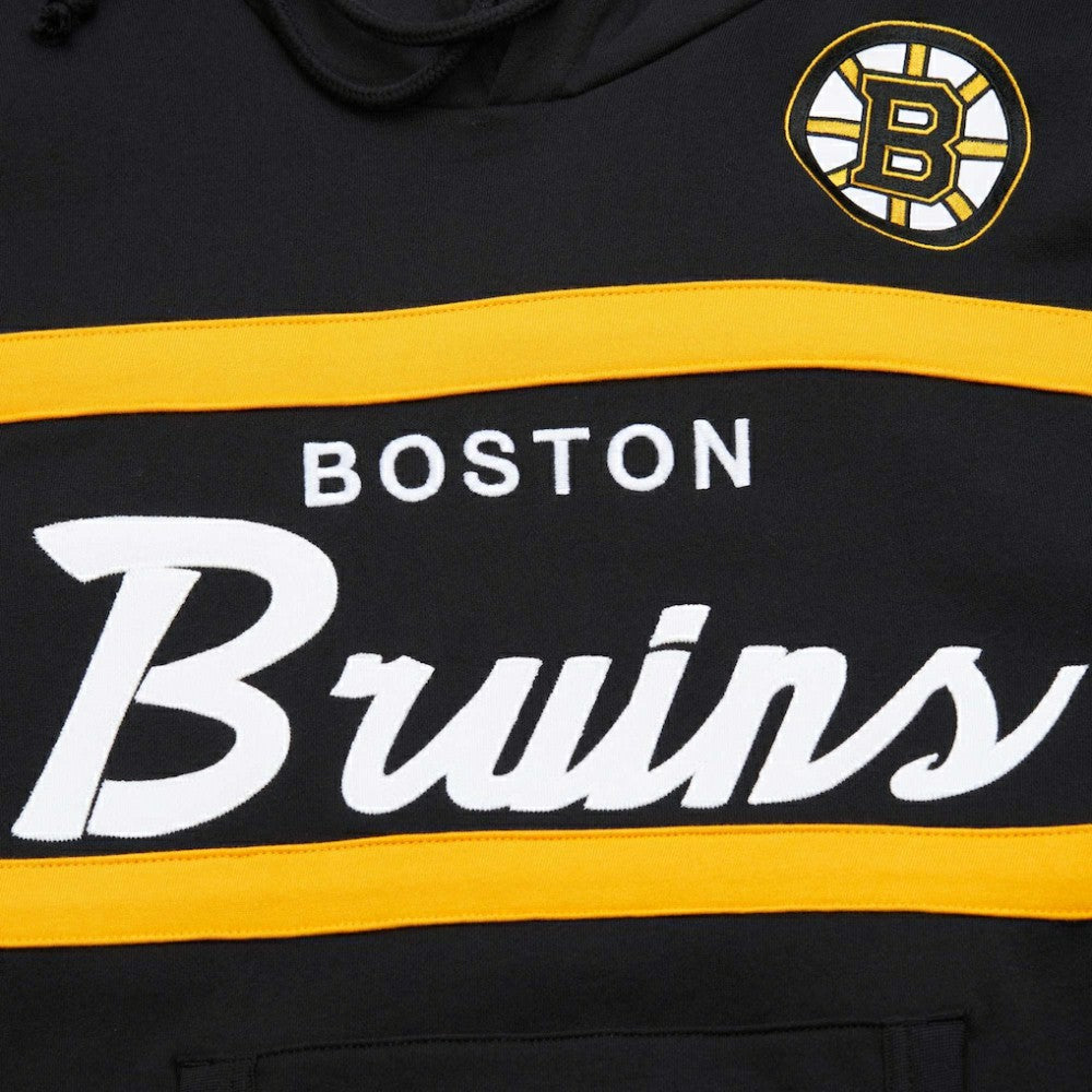 Boston Bruins Mitchell & Ness Head Coach Pullover Hoodie On Sale