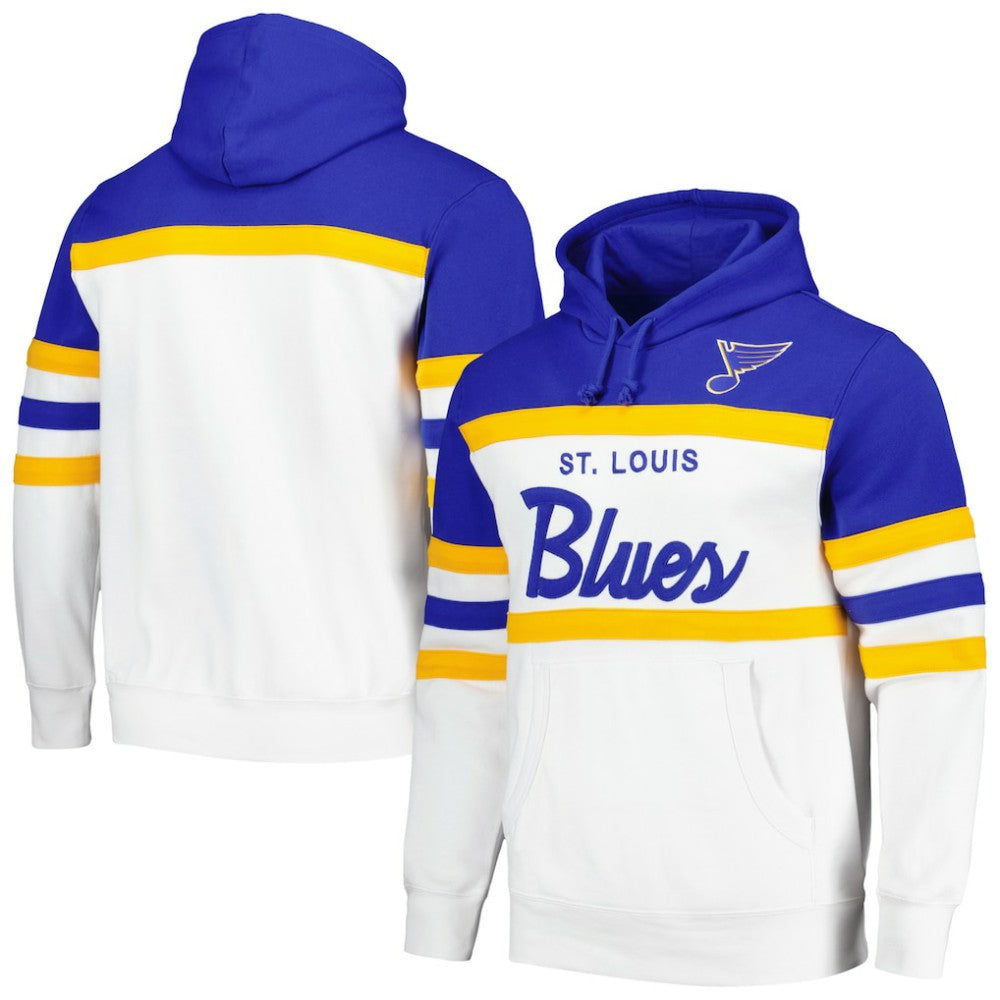 St. Louis Blues Mitchell & Ness Head Coach Pullover Hoodie Outlet