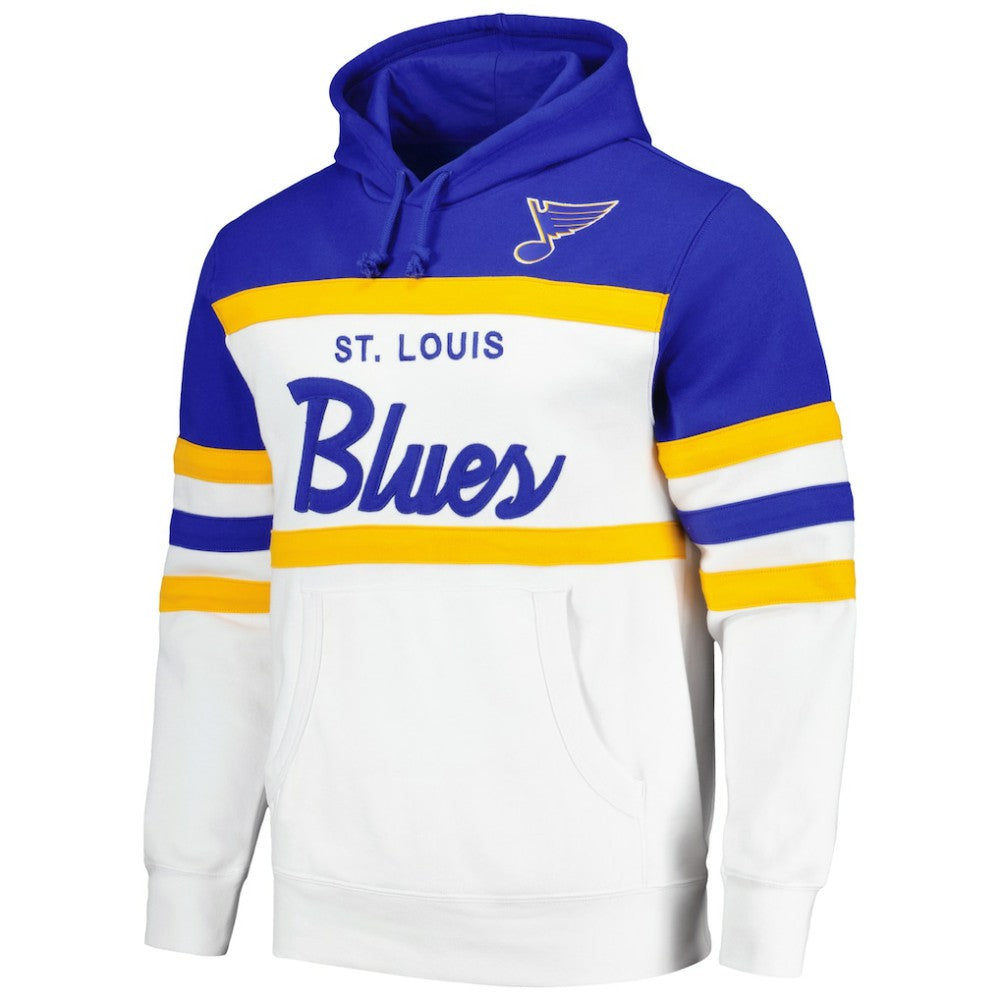 St. Louis Blues Mitchell & Ness Head Coach Pullover Hoodie Outlet