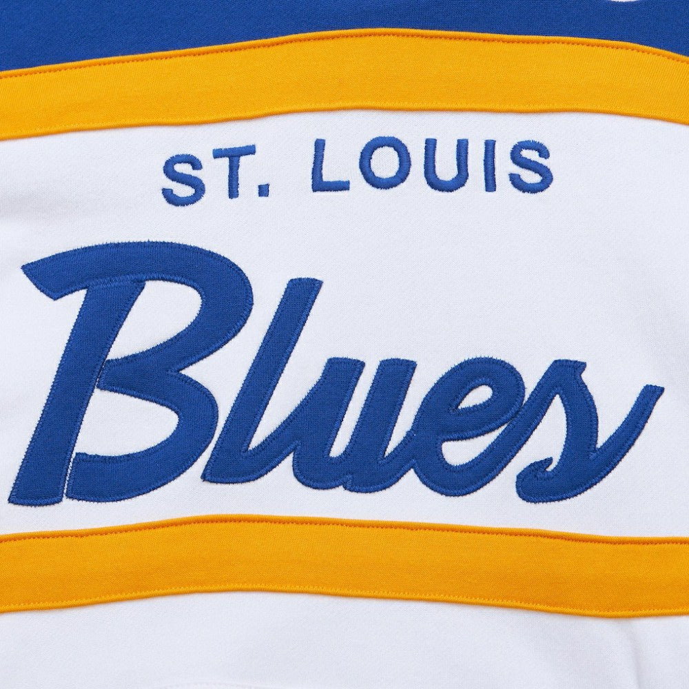St. Louis Blues Mitchell & Ness Head Coach Pullover Hoodie Outlet
