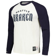 Seattle Kraken Mitchell & Ness Legendary Slub Vintage Raglan Long Sleeve T-Shirt Discount