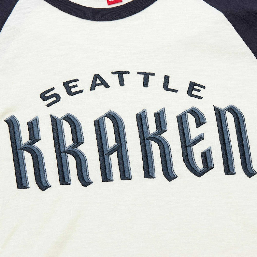 Seattle Kraken Mitchell & Ness Legendary Slub Vintage Raglan Long Sleeve T-Shirt Discount