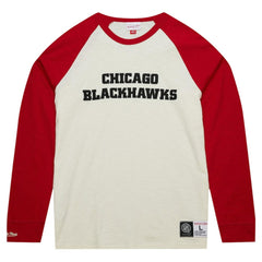 Chicago Blackhawks Mitchell & Ness Legendary Slub Vintage Raglan Long Sleeve T-Shirt Discount