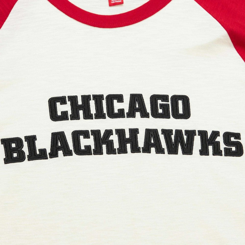 Chicago Blackhawks Mitchell & Ness Legendary Slub Vintage Raglan Long Sleeve T-Shirt Discount