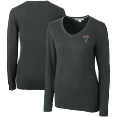 Atlanta Falcons  Cutter & Buck Women's Throwback Logo Lakemont Tri-Blend V-Neck Pullover Sweater