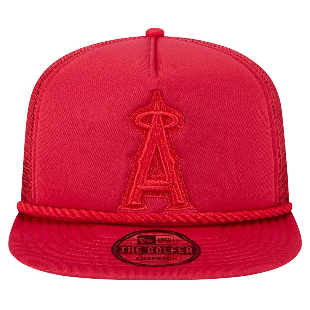 Los Angeles Angels New Era Tone Foam Meshback Golfer Snapback Hat | MLB US
