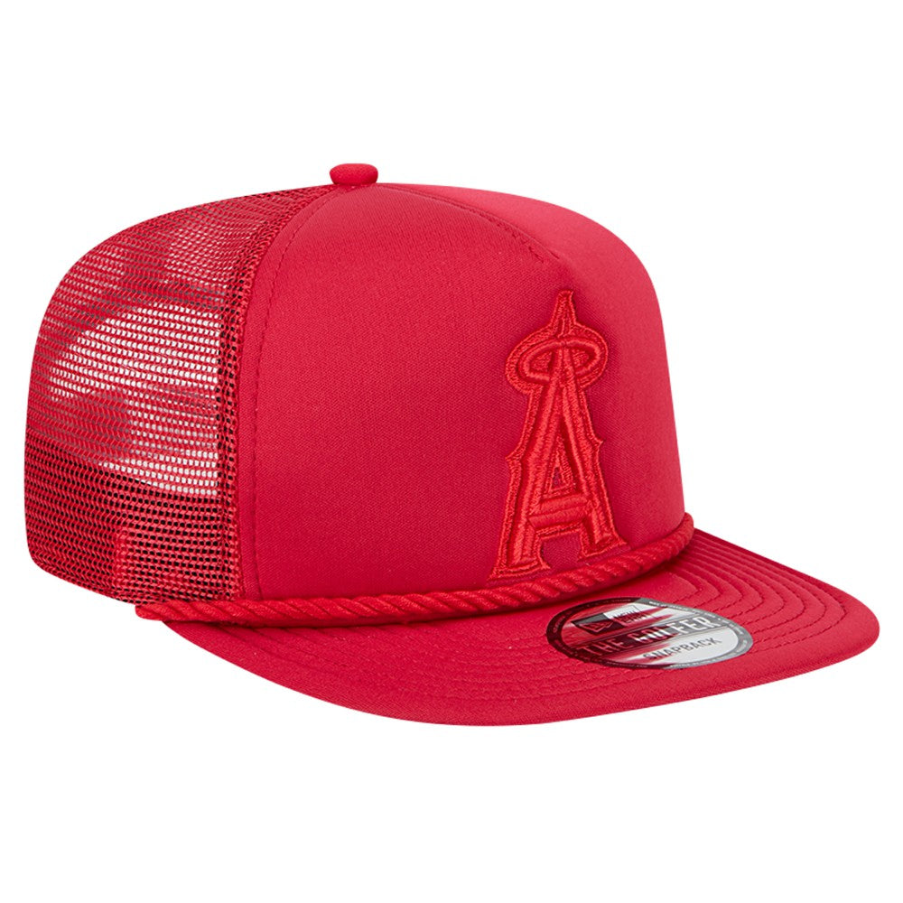 Los Angeles Angels New Era Tone Foam Meshback Golfer Snapback Hat | MLB US