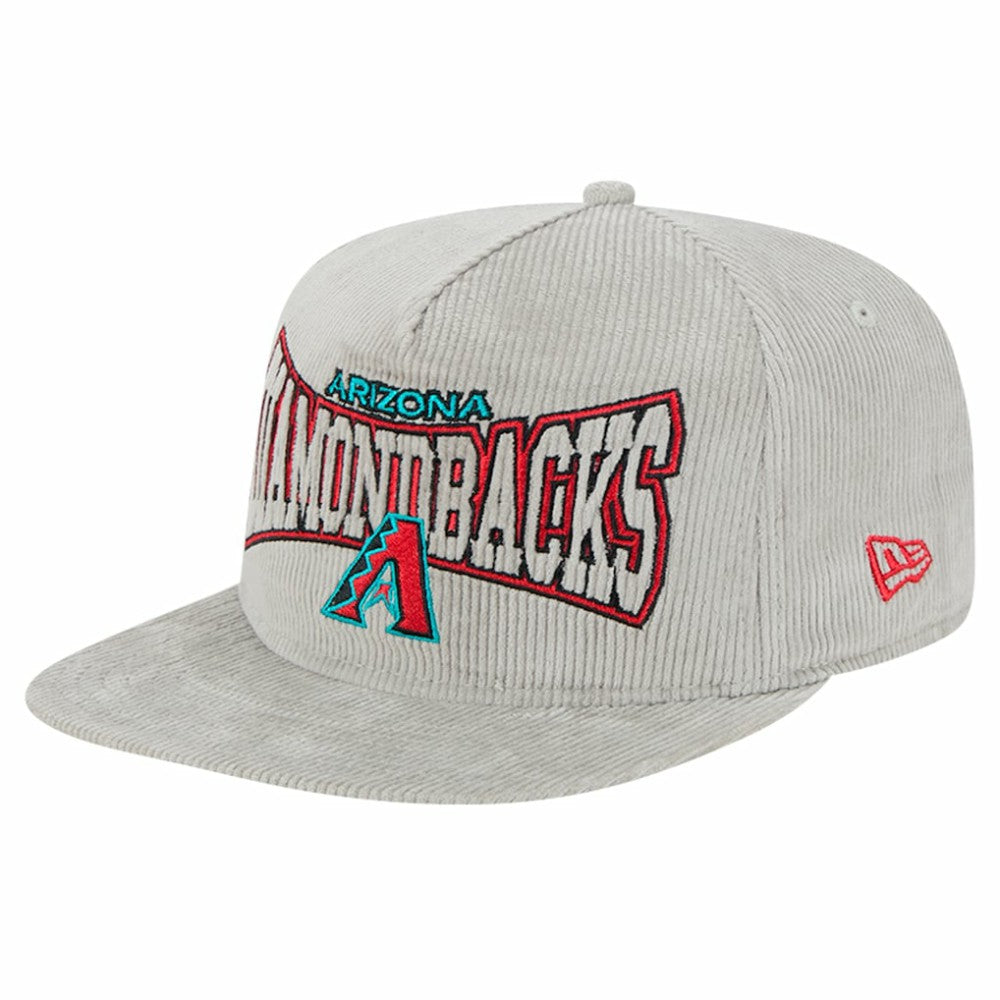 New Era Arizona Diamondbacks Gray Corduroy Golfer Snapback Hat | MLB For sale