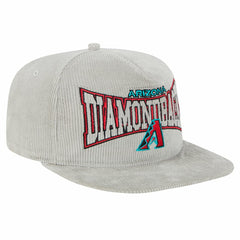 New Era Arizona Diamondbacks Gray Corduroy Golfer Snapback Hat | MLB For sale