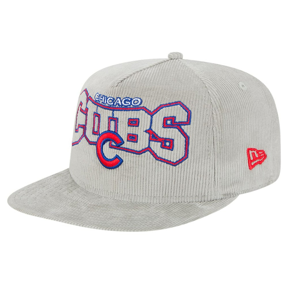 New Era Chicago Cubs Gray Corduroy Golfer Snapback Hat | MLB On Sale