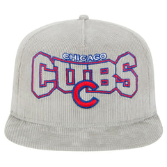 New Era Chicago Cubs Gray Corduroy Golfer Snapback Hat | MLB On Sale