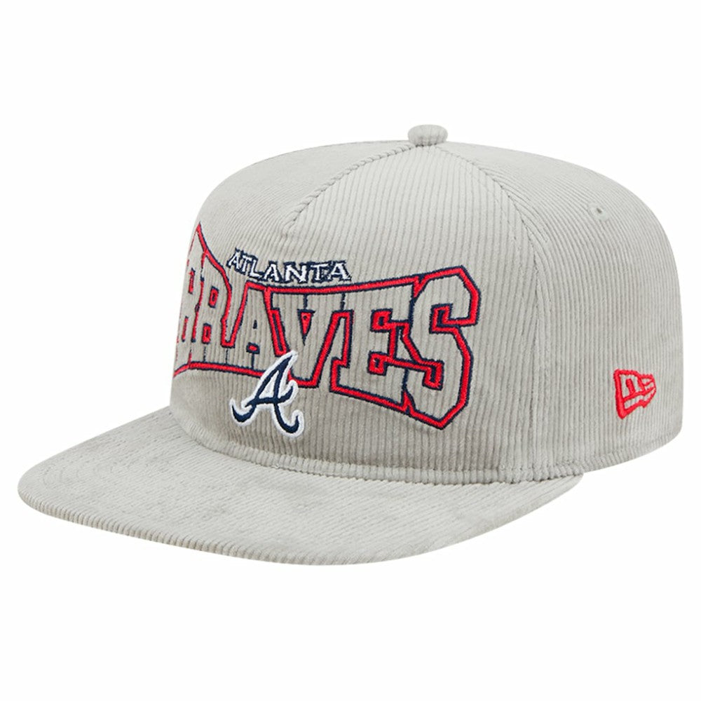 New Era Atlanta Braves Gray Corduroy Golfer Snapback Hat | MLB Shop