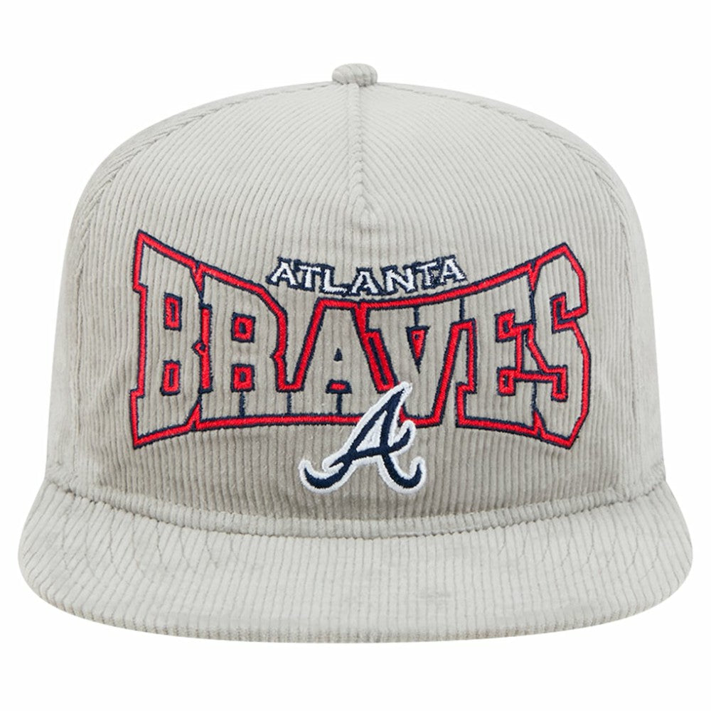 New Era Atlanta Braves Gray Corduroy Golfer Snapback Hat | MLB Shop