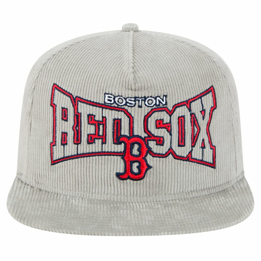 New Era Boston Red Sox Gray Corduroy Golfer Snapback Hat | MLB On Sale