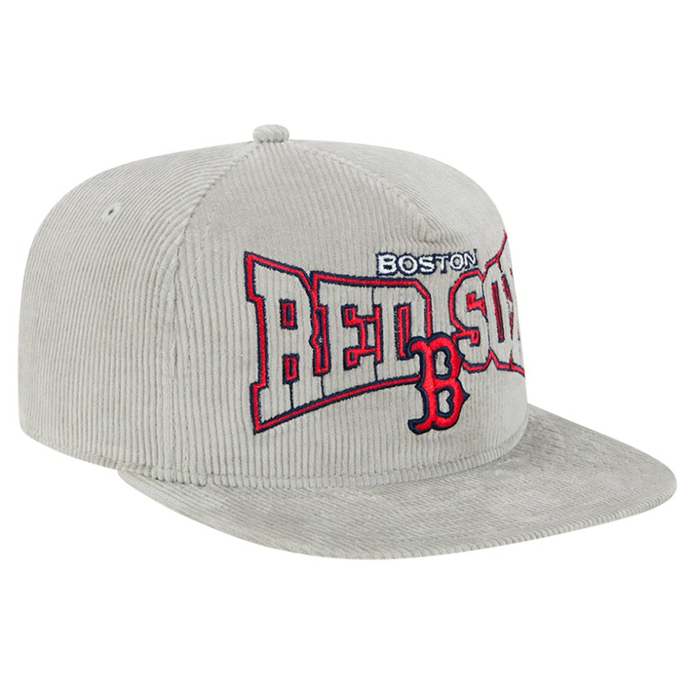 New Era Boston Red Sox Gray Corduroy Golfer Snapback Hat | MLB On Sale