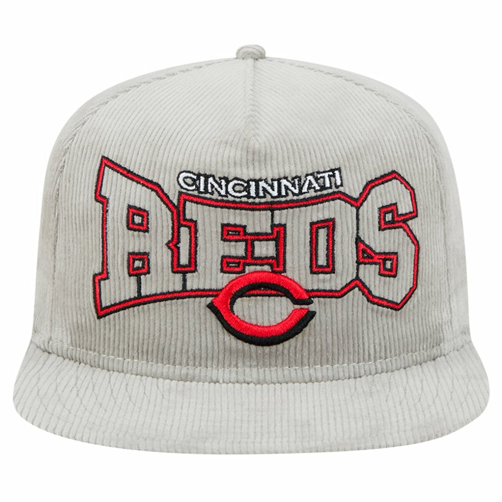 New Era Cincinnati Reds Gray Corduroy Golfer Snapback Hat | MLB On Sale