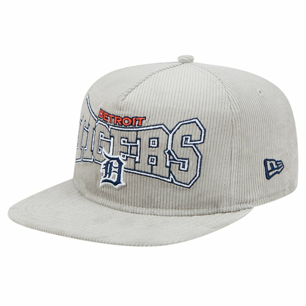 New Era Detroit Tigers Gray Corduroy Golfer Snapback Hat | MLB Outlet
