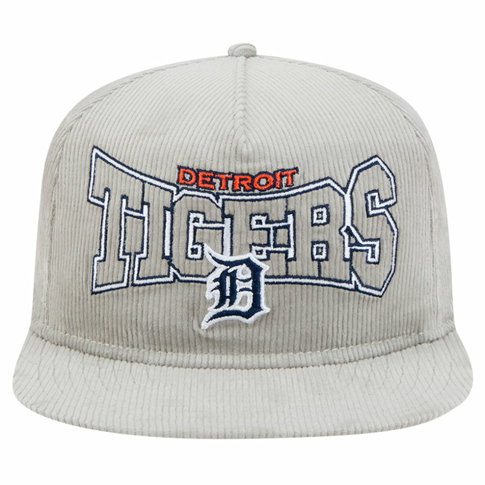 New Era Detroit Tigers Gray Corduroy Golfer Snapback Hat | MLB Outlet