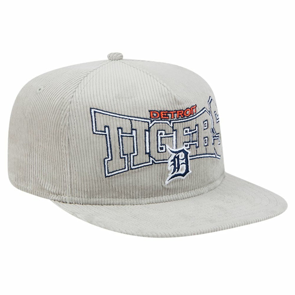 New Era Detroit Tigers Gray Corduroy Golfer Snapback Hat | MLB Outlet