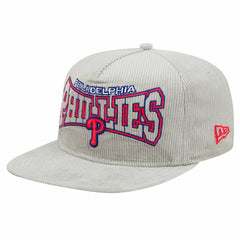 New Era Philadelphia Phillies Gray Corduroy Golfer Snapback Hat | MLB For sale