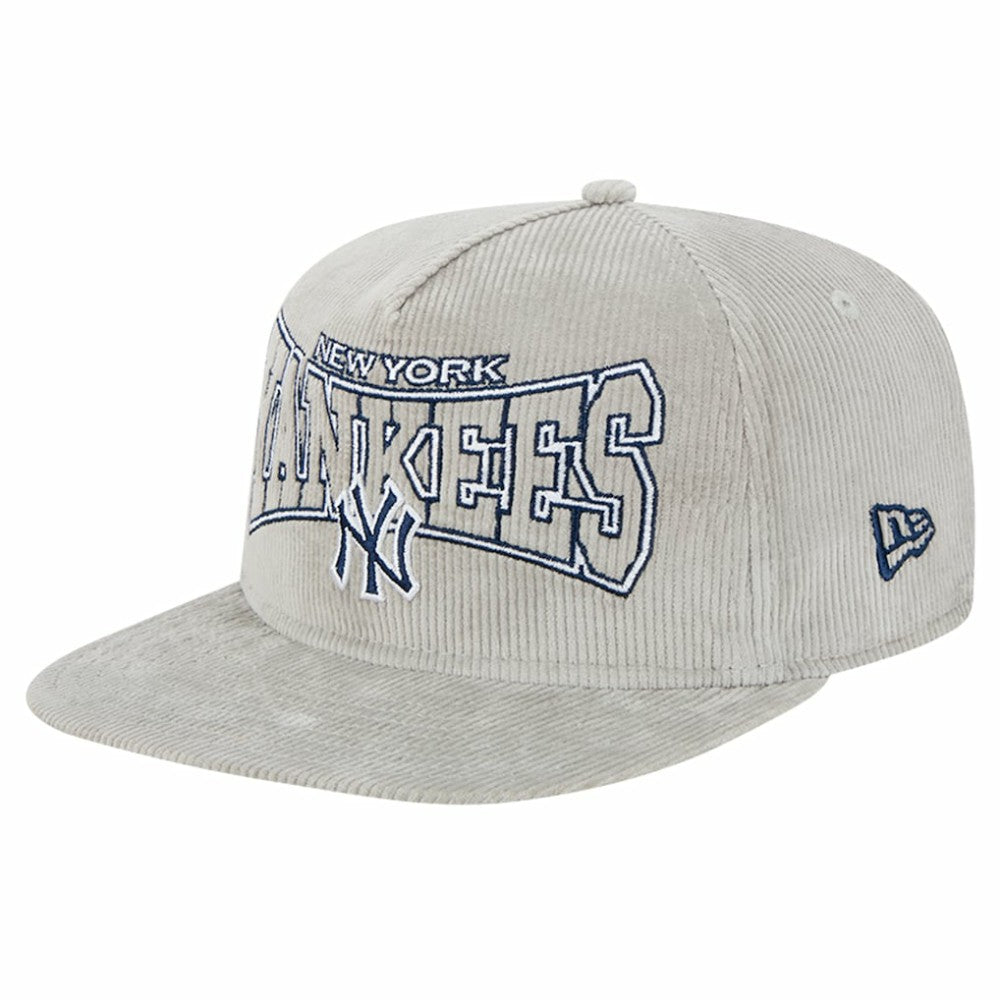 New Era New York Yankees Gray Corduroy Golfer Snapback Hat | MLB New