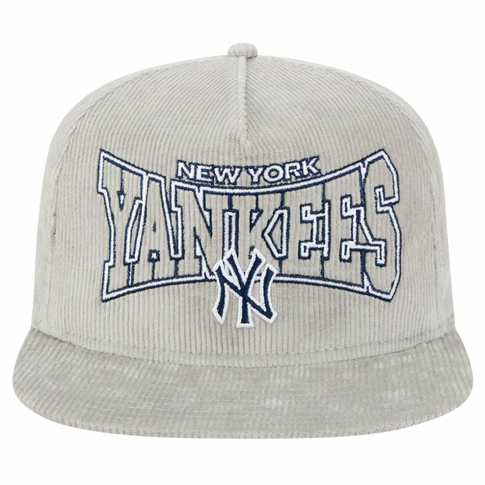 New Era New York Yankees Gray Corduroy Golfer Snapback Hat | MLB New
