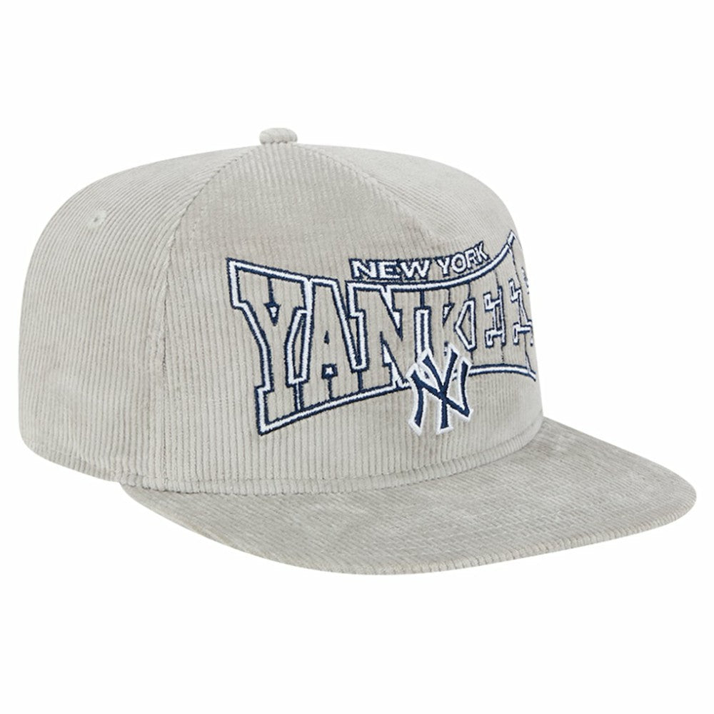 New Era New York Yankees Gray Corduroy Golfer Snapback Hat | MLB New