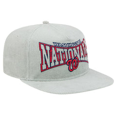 New Era Washington Nationals Gray Corduroy Golfer Snapback Hat | MLB Outlet