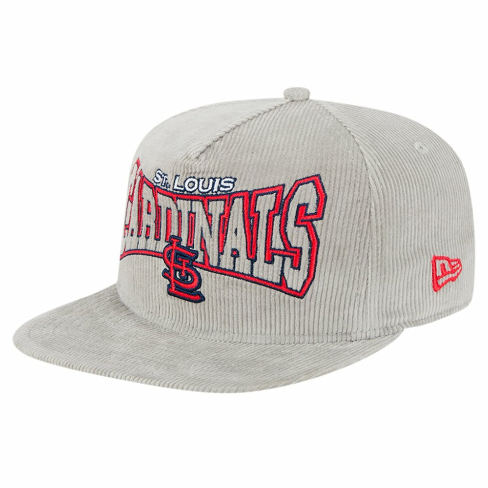 New Era St. Louis Cardinals Gray Corduroy Golfer Snapback Hat | MLB Online