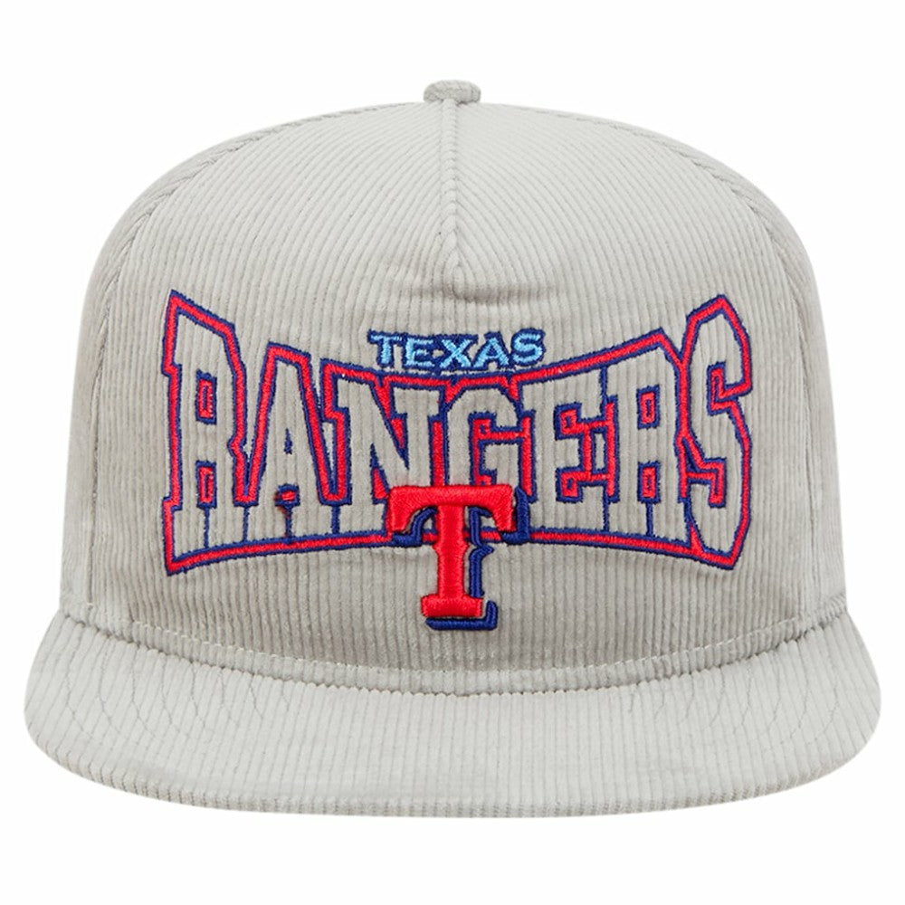 New Era Texas Rangers Gray Corduroy Golfer Snapback Hat | MLB On Sale