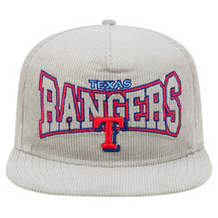 New Era Texas Rangers Gray Corduroy Golfer Snapback Hat | MLB On Sale