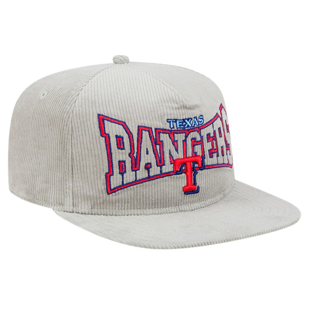 New Era Texas Rangers Gray Corduroy Golfer Snapback Hat | MLB On Sale